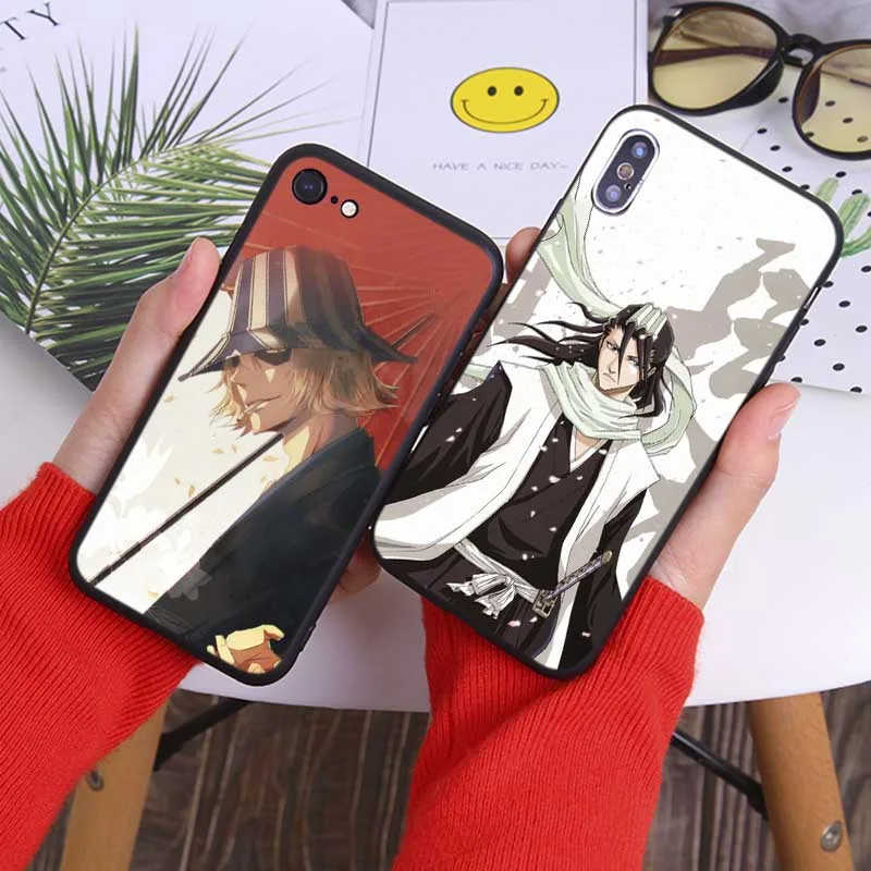 Bleach Мягкий силиконовый чехол для телефона iPhone 7 11 pro max XR X 6S 8 XS MAX 6 plus SE 5S |