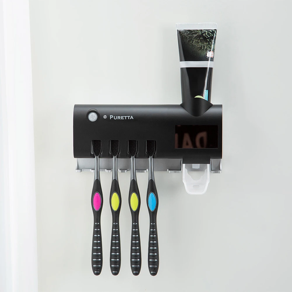 УФ стерилизатор зубных щеток на солнечных батареях для ванной комнаты настенное