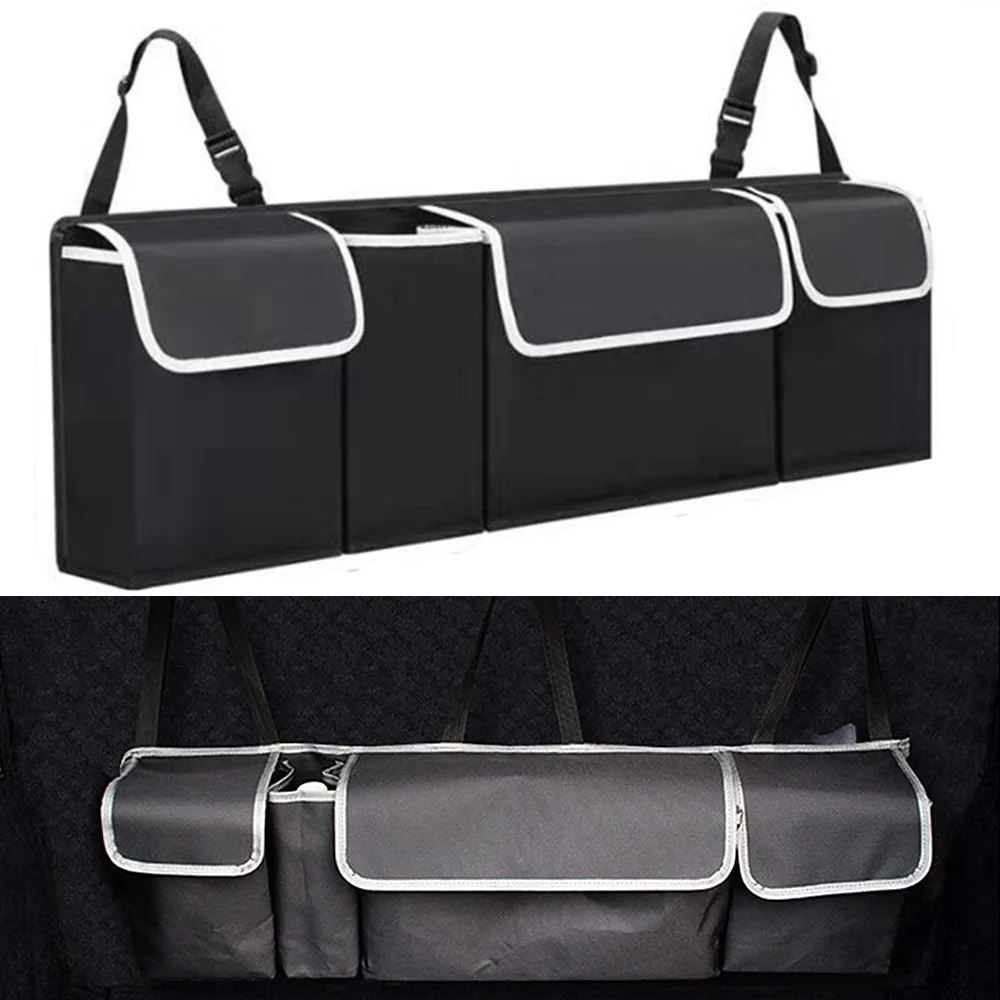 

1 PCS Universal Car Storage Bag Trunk Back Seat Car Organizer Between Seats Save Space Pocket Shape Bag Rear Seats Organizer