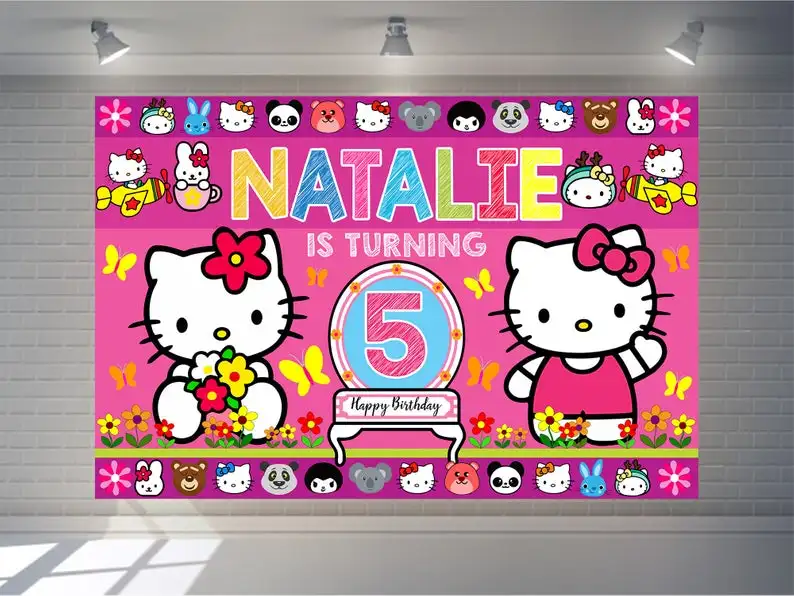 На заказ hello kitty для вечеринок, дней рождения ребенка фото Фон фотографии фоновые фотографии качество винил