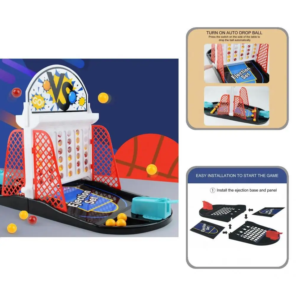 

Cute Hand-eye Coordination Vivid Color Desktop Shooting Game Toy Table Game Fingertip Basketball Game 1Set