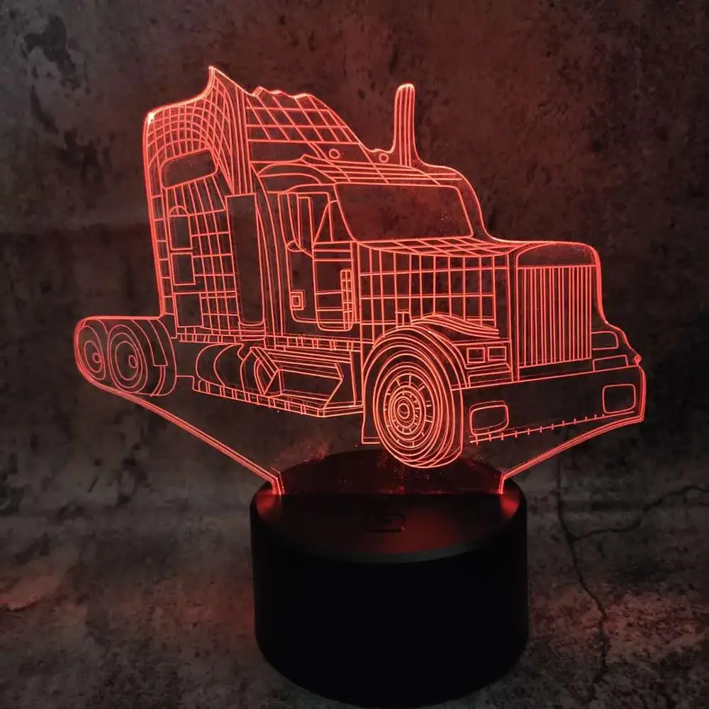 Тракторная 7 меняющихся цветов Светодиодная настольная лампа сенсорный пульт