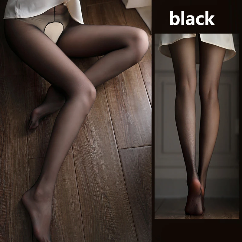 

Sexy Super Oil Shiny Thin Women Tights Open Crotch Women Pantyhose Nylon Sexy Panty Collant Femme Seamless 8D Women Stockings