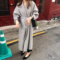 women korean winter long overcoat outwear coat loose cardigans long sleeve manteau femme hiver elegant