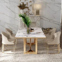 european design luxury villa dining room furniture leather chair modern dinning chair metal chair