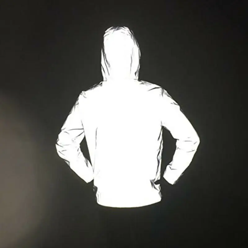 Мужская водонепроницаемая куртка с капюшоном серебристая ветрозащитная рукавом