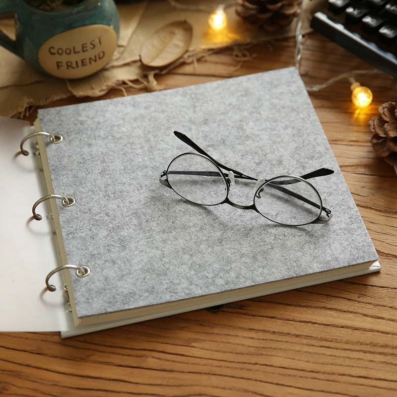 gray DIY ручной работы плюшевый и ПВХ защитный фотоальбом большой емкости альбом для скрапбукинга вкладыш самоклеющиеся Фотоальбомы - Цвет: gray