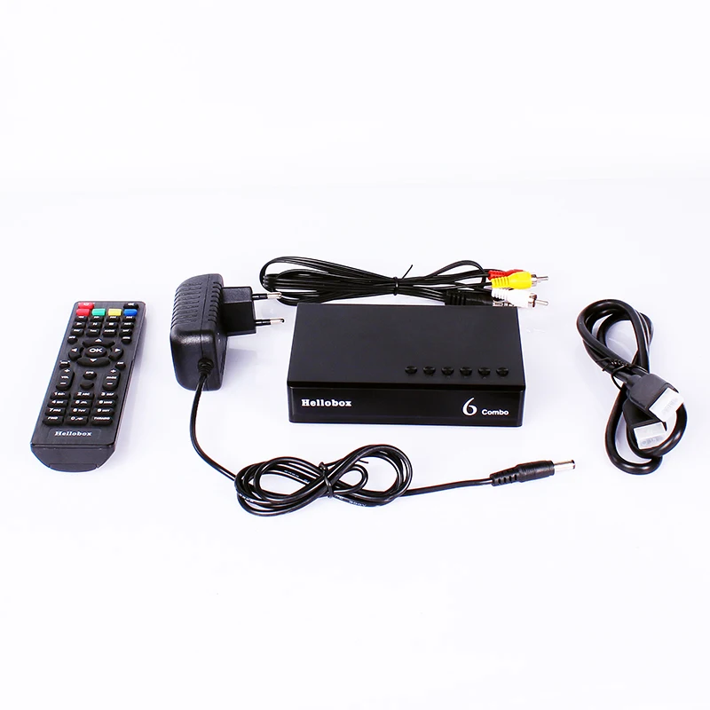 Телевизионный приемник Hellobox6 Combo H.265 HEVC 10 битная телеприставка DVB S2/S2X/T2/C