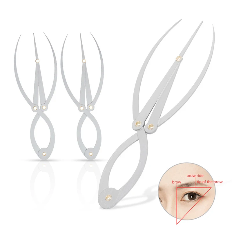 

1PC Golden Ratio Caliper Stainless Steel Eyebrow Ruler Eyebrow Shaping Stencil Tattoo Makeup Measure Microblading Accessories