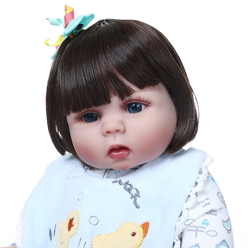 48 см реалистичный младенец куклы reborn baby doll всего тела, мягкий, силиконовый, гибкий приятные детские сумкой спальную корзинку Новорожденные