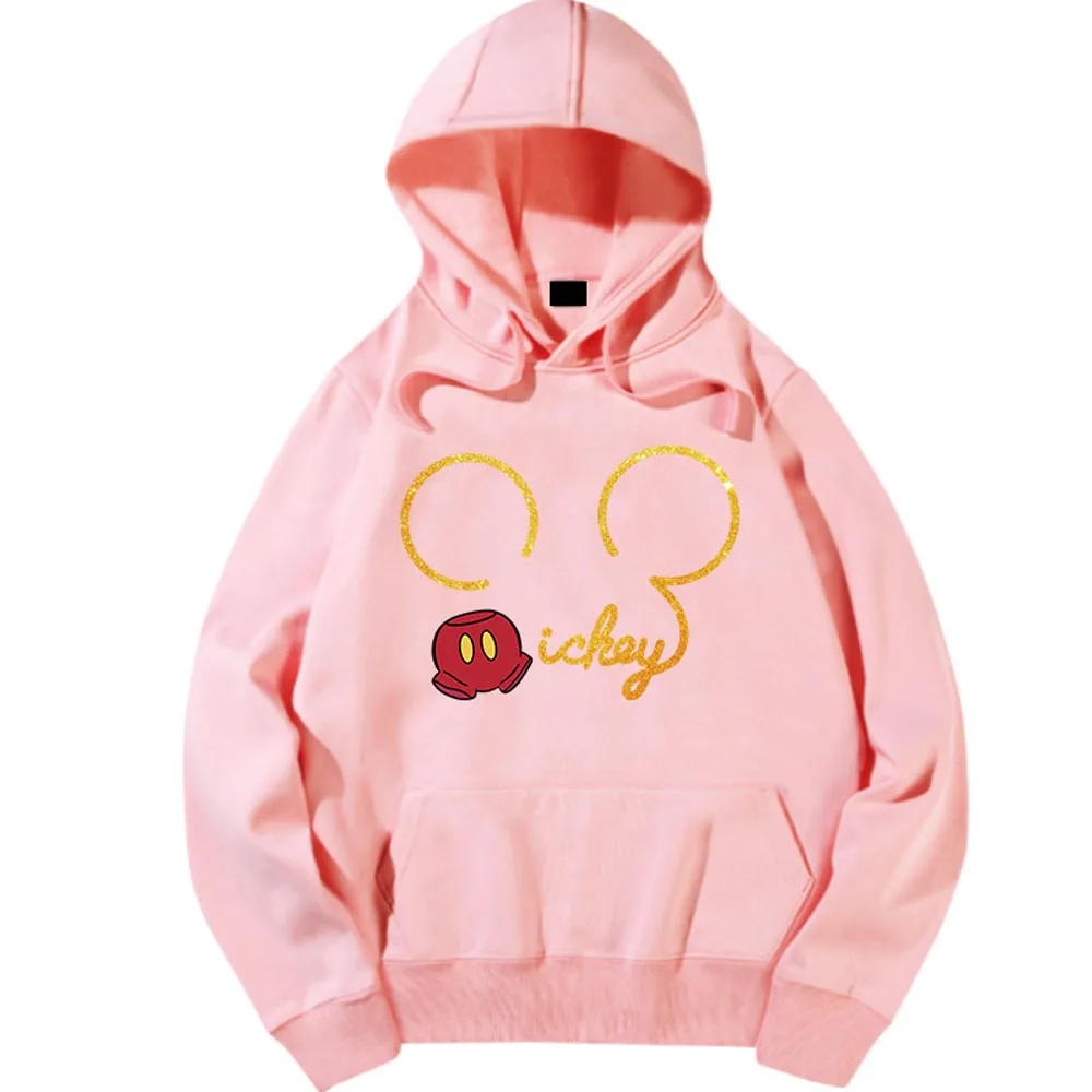 Женская толстовка с капюшоном Disney Minnie Mickey Mouse золотистые бронзовые топы длинными