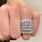 9 видов стилей кольцо с кубическим цирконием Forever Lab, обручальное кольцо из стерлингового серебра 925 пробы, обручальное украшение для кольца для мужчин и женщин, вечерние ювелирные изделия