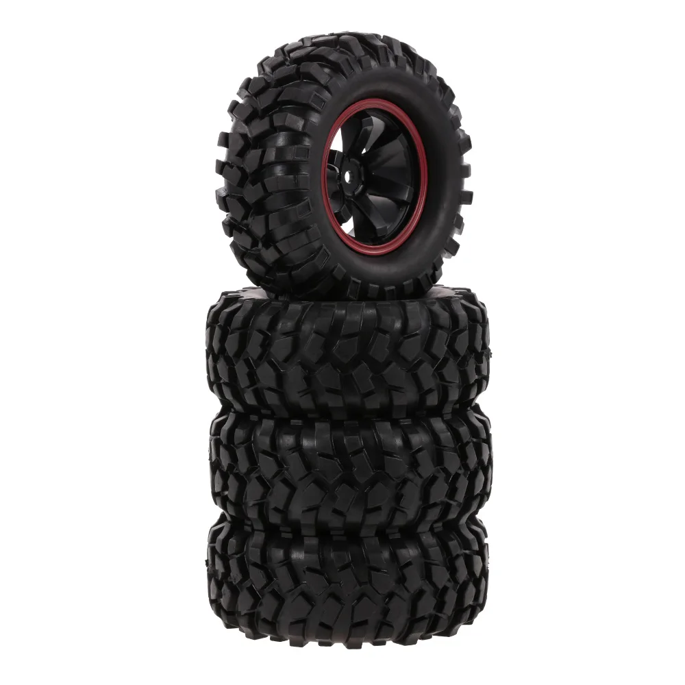 

4PCS 1/10 RC Buggy Tyre 6 Spokes Rim for 1/10 HSP Redcat Traxxas Axial SCX10 RC4WD D90 CC01 RC Rock Crawler Off-Road Car Truck