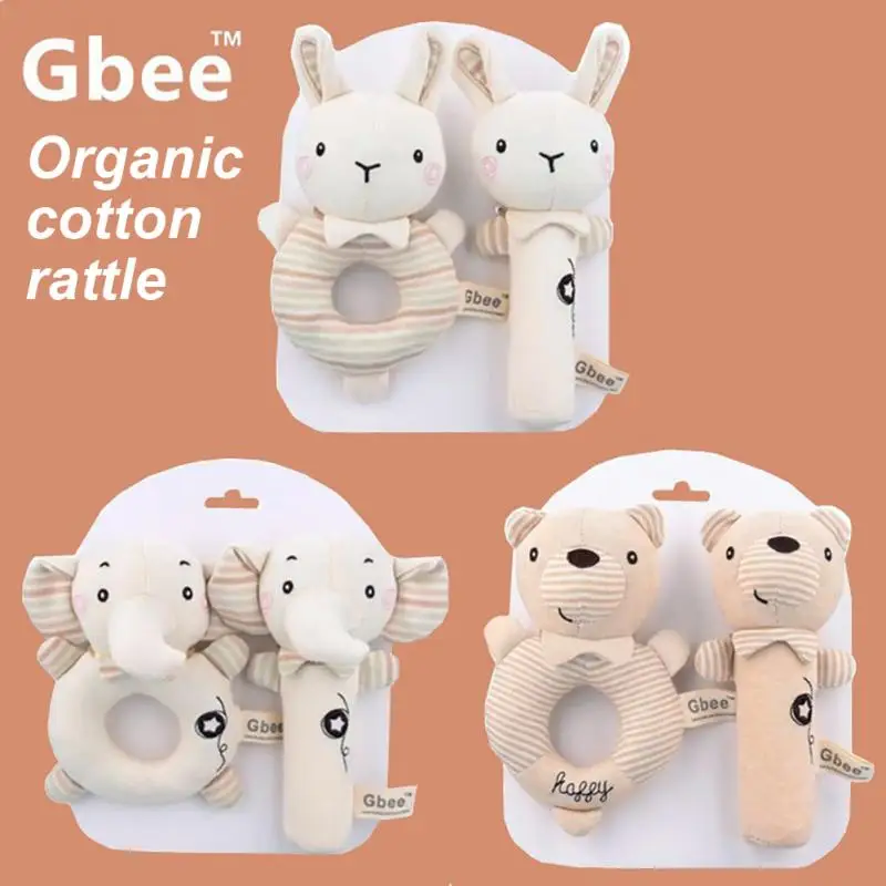 

Organic Cotton Rattle Stick Baby Soothing Toy Baby Rattle Toy