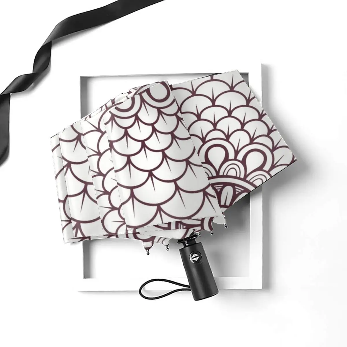 Online Resistente Al Vento Pieghevoli Donne Ombrello Automatico Auto Vintage Mandala Orientale Modello Antivento Ombrelli Da Pioggia Per Gli Uomini Parasole