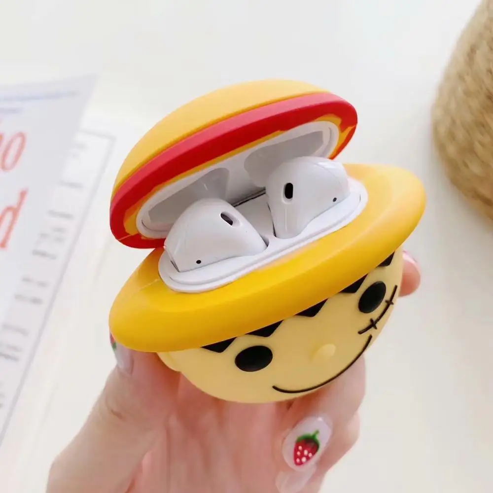 Для Apple AirPods японский аниме мультфильм наушники чехол для Airpods 2 один кусок Прохладный Череп беспроводные наушники защитный чехол коробка
