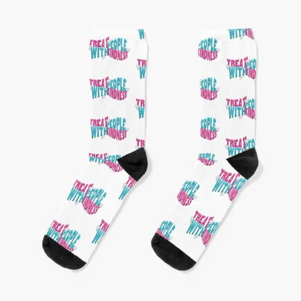 

Treat People With Kindness Crew Socks Knee High Mens Ankle Best Black Women