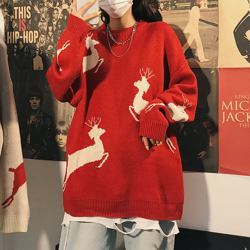 Зимний новый мужской свитер с модным принтом повседневный вязаный пуловер