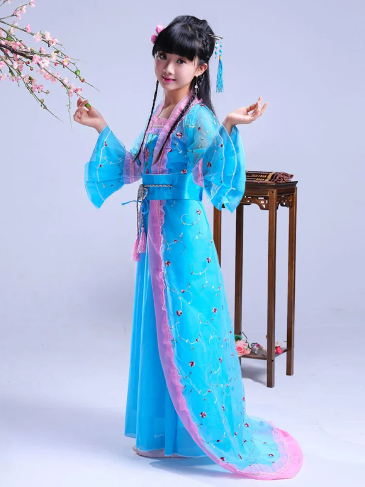 Детский Традиционный китайский костюм древней династии Тан наряд принцессы