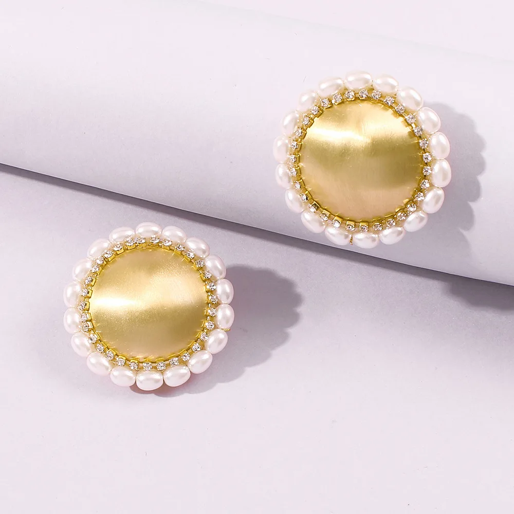 Серьги с жемчугом в европейском и американском стиле ретро простые