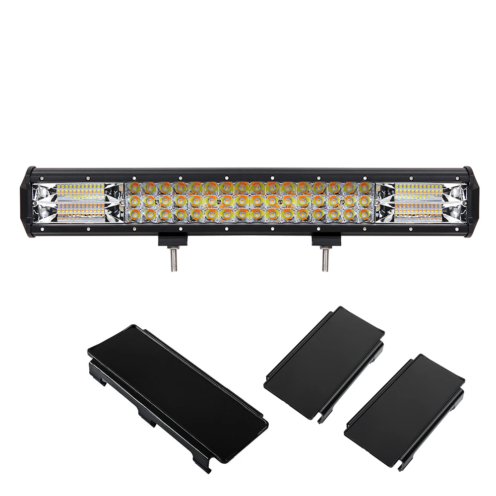 

20 inch Car Led Light Bar 288W Combo Beam Strobe White Amber beam for Tractor Boat Off-road 4x4 Trucks SUV ATV Trailer Excavator