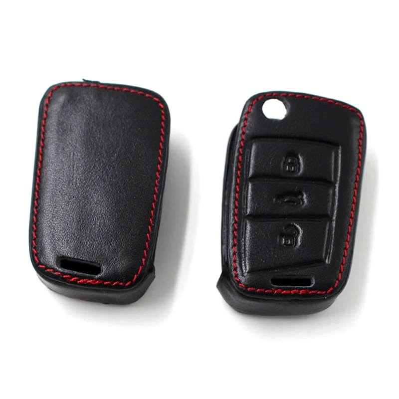 Чехол для ключей CNWAGNER черный кожаный с кольцом-держателем Стайлинг автомобиля VW