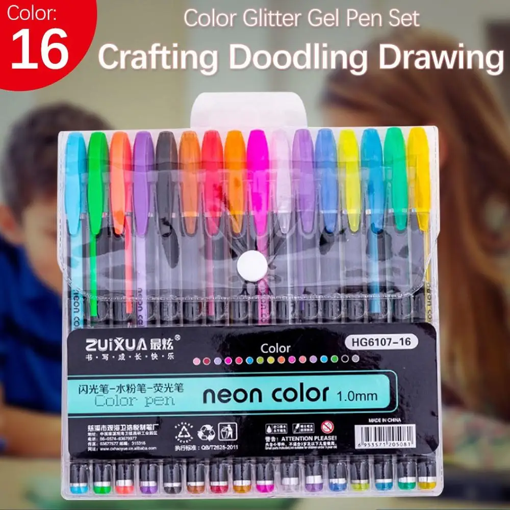 Набор гелевых ручек с блестками цветные художественные маркеры книги ремесло