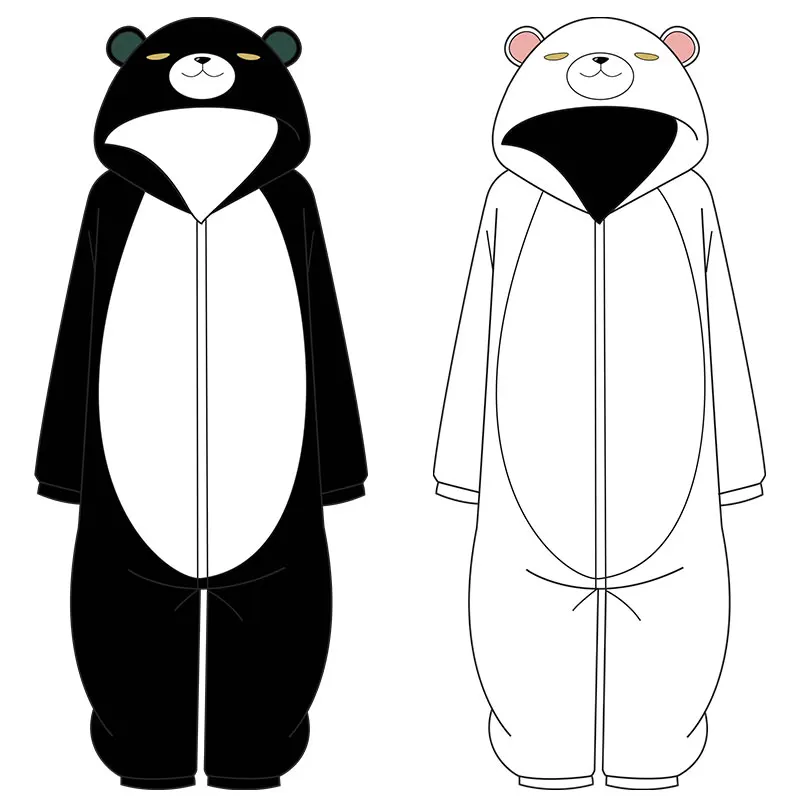 Комбинезон для косплея Kuma Bear флисовый костюм-комбинезон с надписью Медведь