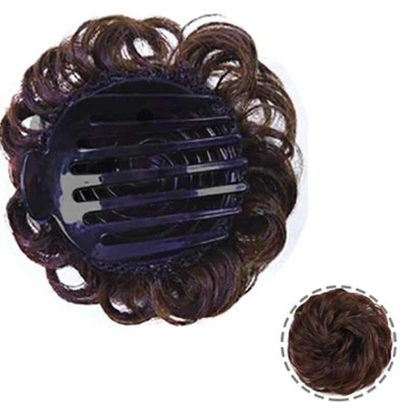 

SHANGKE synthetic women's chignon hairpiece flowers hair bun hair clip blonde hair bands high temperature chignon cheveux hair