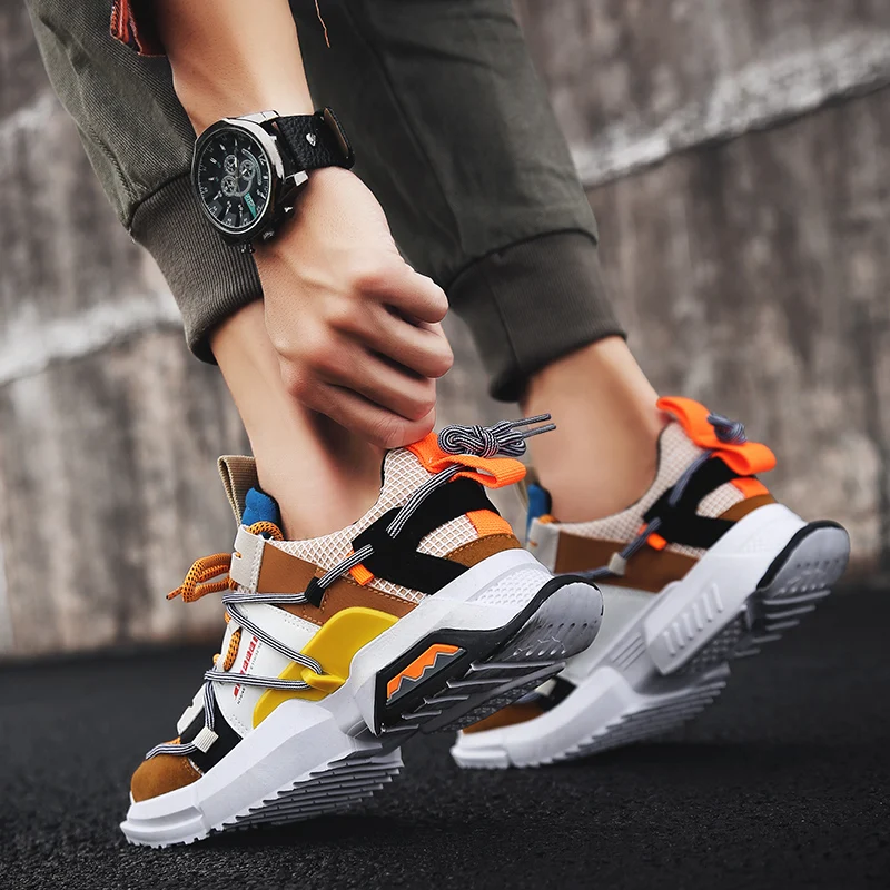 Для мужчин на не сужающемся книзу массивном женские кроссовки в стиле пэтчворк