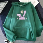 Свитшот женский зимний флисовый с капюшоном в стиле Харадзюку