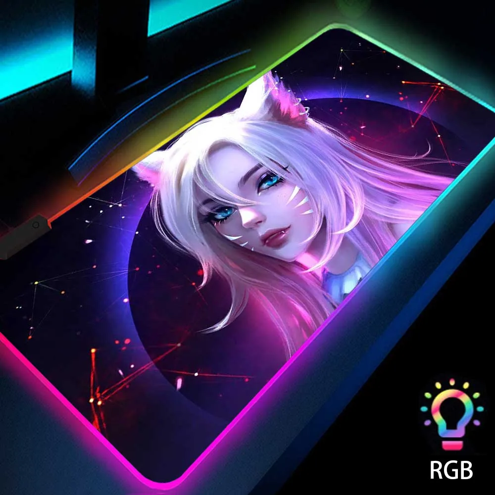 

Pc Gamer Anime Gaming Mouse Pad Rgb Backlight Mat Darling In The Franxx Mousepad 90x40 LED Mause Pad Mat 800x300 Dropshipping
