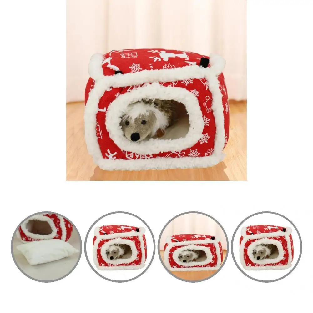 

Cute Squirrel House Large Space Pet Accessories Mini Hamster Sleeping House Small Animal Hammock Hamster Nest