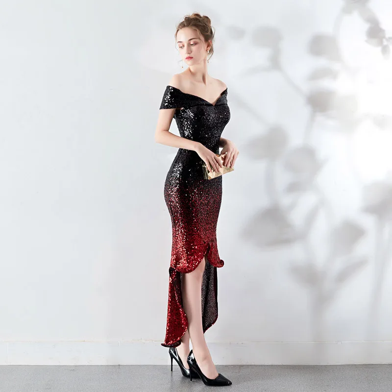 Высокая Низкая Коктейльные Вечерние Платье Элегантный Vestido de Fiesta градиент платье в деловом стиле для вечеринки платье для выпускного вечера YNY-16173