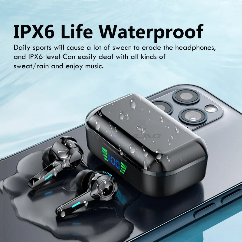 

JFWEN T13 Bluetooth Earphone Touch Control Earbuds Wireless Headphone IPX6 Waterproof Headsets With Micrphones Noise Canceling