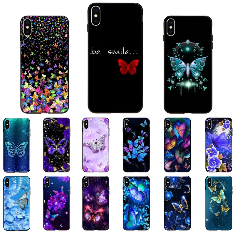 

Butterfly Phone Case For iPhone 11 Pro 12 11 ProMax 12mini XS MAX XR SE2020 8 7 6 6S Plus X 5 5S SE