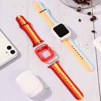 casestrap for apple watch 6 se 5 4 band 44mm 40mm iwatch band 42mm 38mm sport watchband slicone belt bracelet apple watch strap
