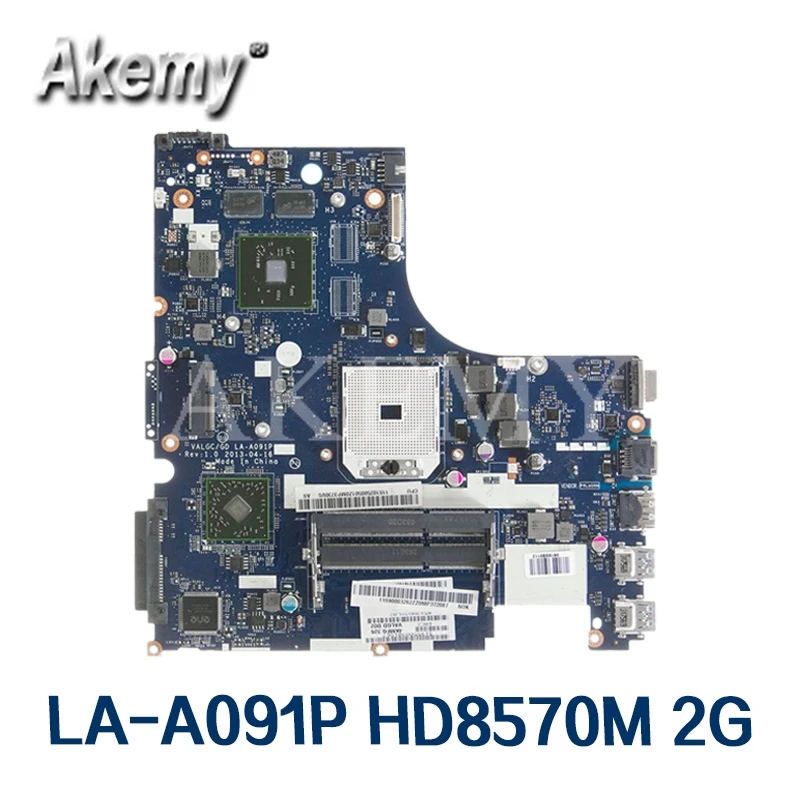 Akemy VALGC/GD LA A091P Motherboard For Lenovo G505S Z505 Laotop Mainboard with HD 8450G 8570M 2G|Материнские платы для