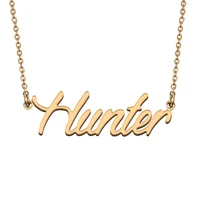 hunter custom name necklace customized pendant choker personalized jewelry gift for women girls friend christmas present