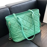 high capacity big shoulder bags tote handbag for women 2021 luxury designer lingge winter trends brand shopping bag purse