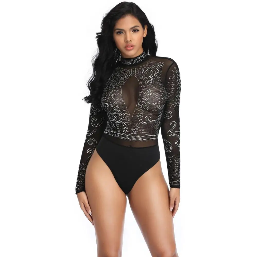 Прозрачное пикантное платье с длинными рукавами стрейчевое цельное