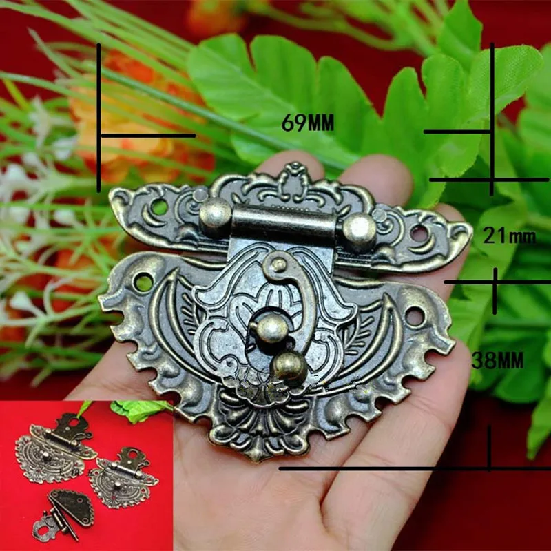 3 шт. антикварная защелка застежка твердая аграфный маленький замок деревянная