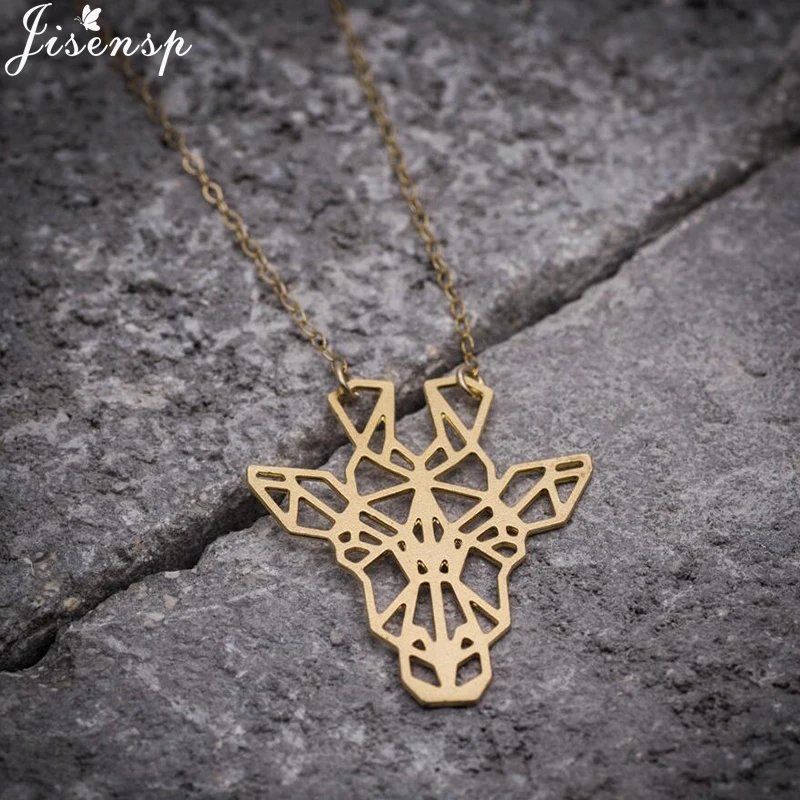 Очаровательные ожерелья оригами Жираф для женщин и детей массивные ювелирные