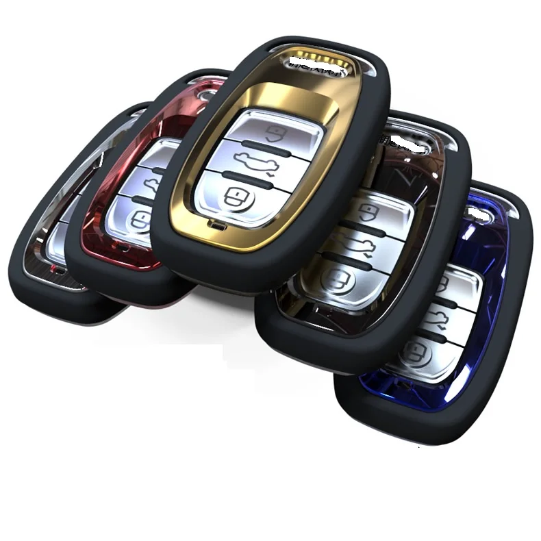 Fob цепочка для ключей держатель ключа автомобиля чехол Обложка Audi B6 B7 B8 A4 A5 A6 A7 A8 Q5