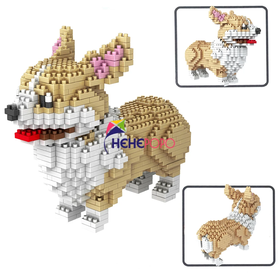 

950 шт. + 6618-7 мини-строительные блоки для собак и домашних животных, Алмазный конструктор Keji, модели милых животных, игрушки для детей, подарки