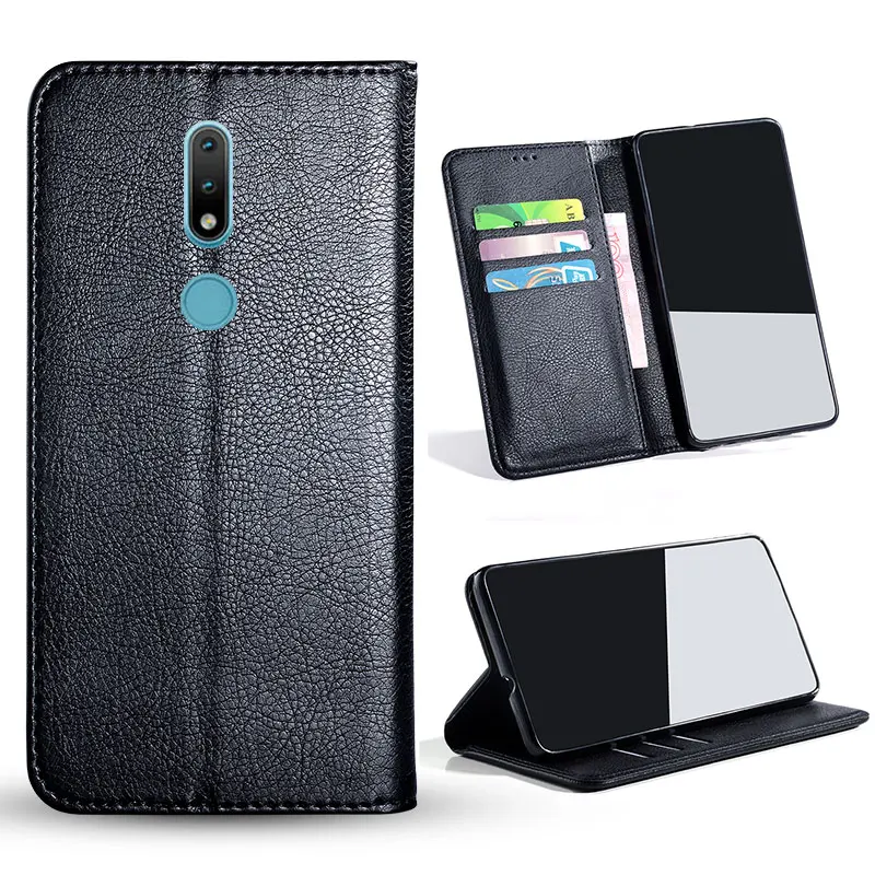 

Luxury Leather Case For Nokia 2.4 6.5inch PU Leather Case for Nokia 2.4 with inside TPU cover Material No Magnet coque