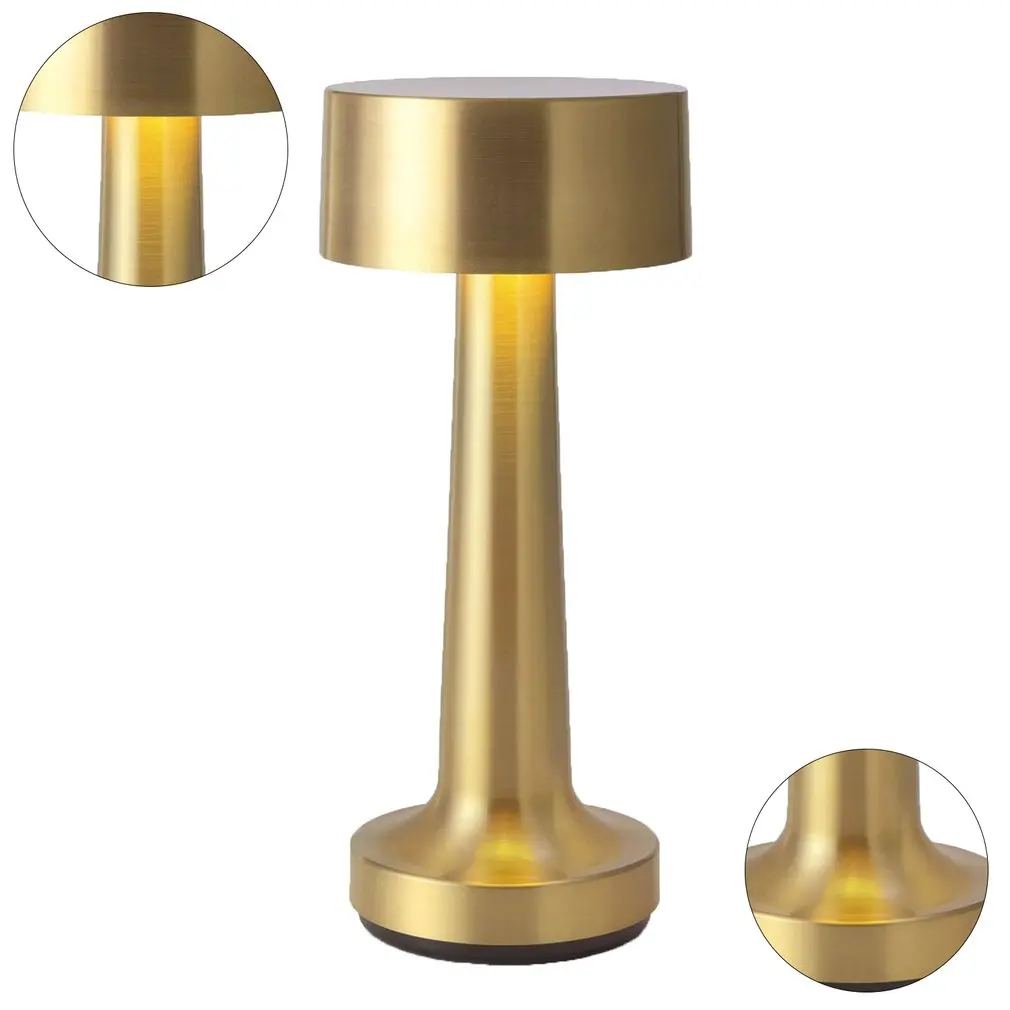 

Светодиодсветодиодный Настольная лампа с золотым сенсорным выключателем, перезаряжаемая художественная лампа для бара, дома, гостиной, сп...