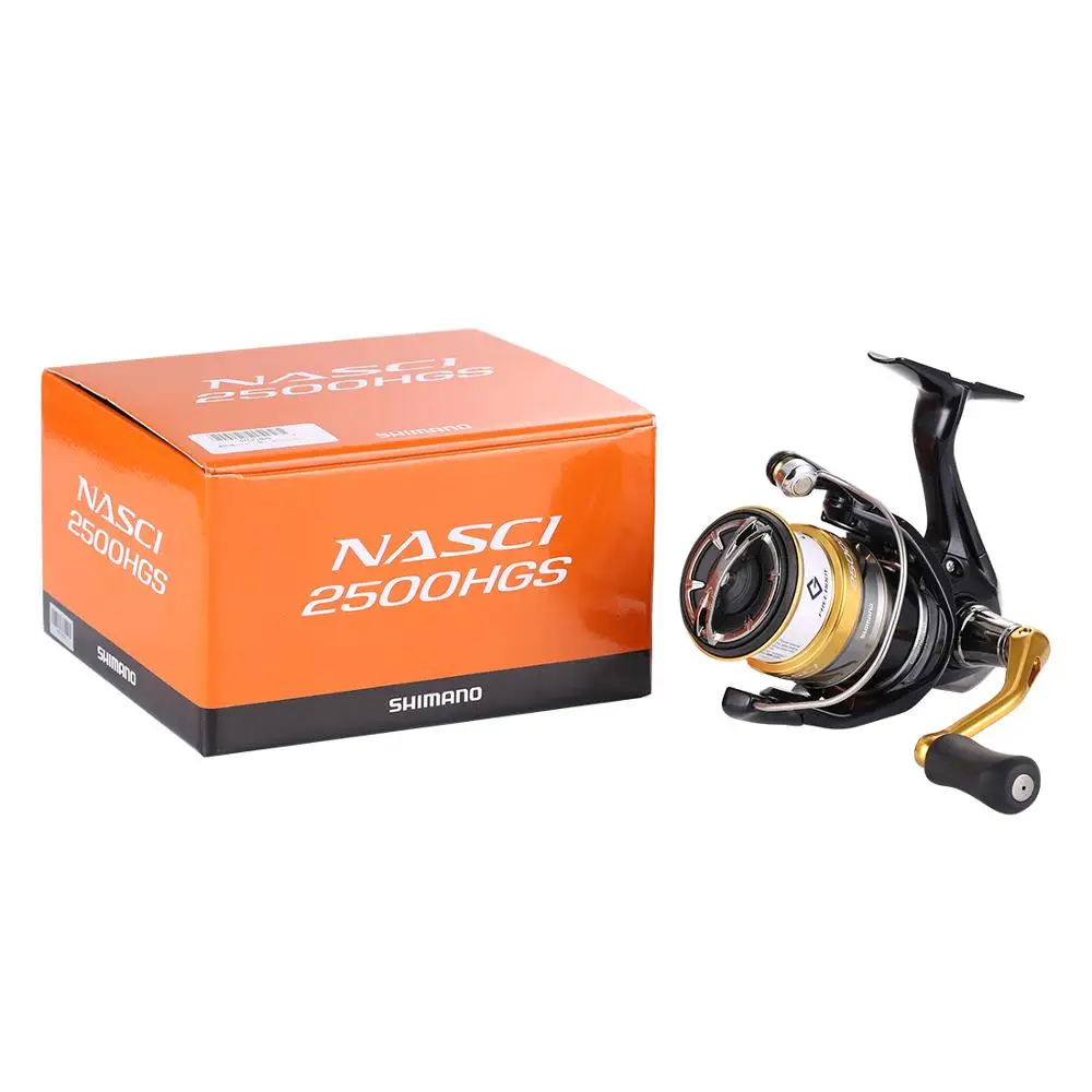 Спиннинговая катушка SHIMANO NASCI C2000S C2000HGS 2500HGS 4 + 1 шарикоподшипник максимальная тяга