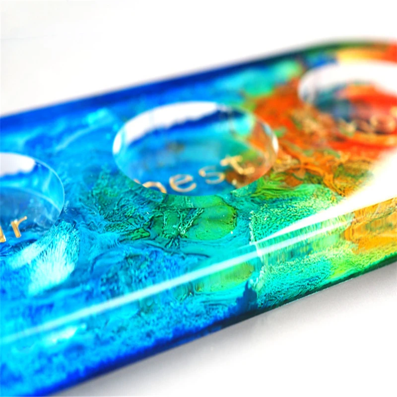 

LOVE'N LV271 DIY resin crystal gutta percha glass tray red wine beer stand silica mirror mold