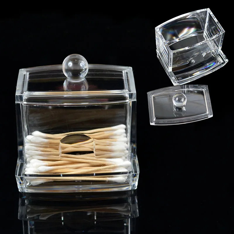 

Acrylic Q-Tip Cotton Swab/Bud Holder Dispenser Organizer Storage Box Container1